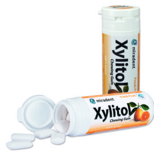 Miradent Xylitol närimiskumm puuviljamaitseline 30tk
