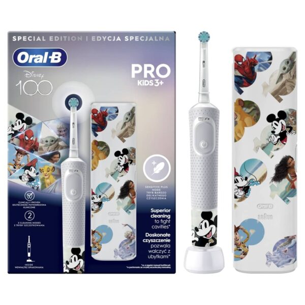 Oral-B elektriline hambahari Vitality PRO Kids Disney 100 ja reisikarp